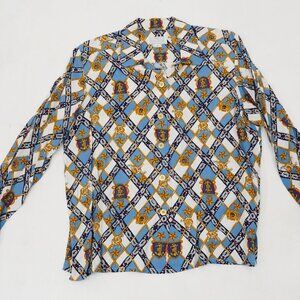 Doncaster Long Sleeve Polo Shirt Knit Collared Top Size 10